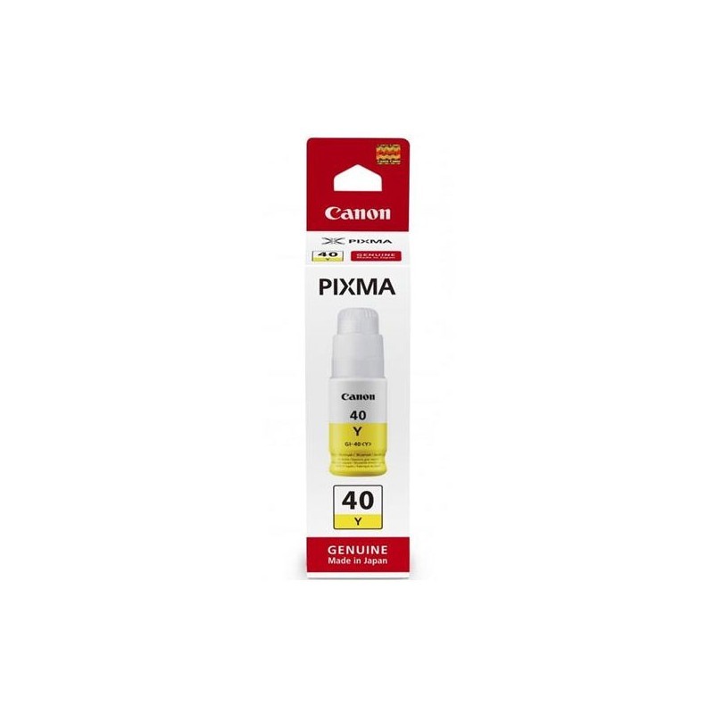 FLACONE INCHIOSTRO ORIGINALE CANON GIALLO GI40 GI-40 Y 3402C001 Pixma G5040