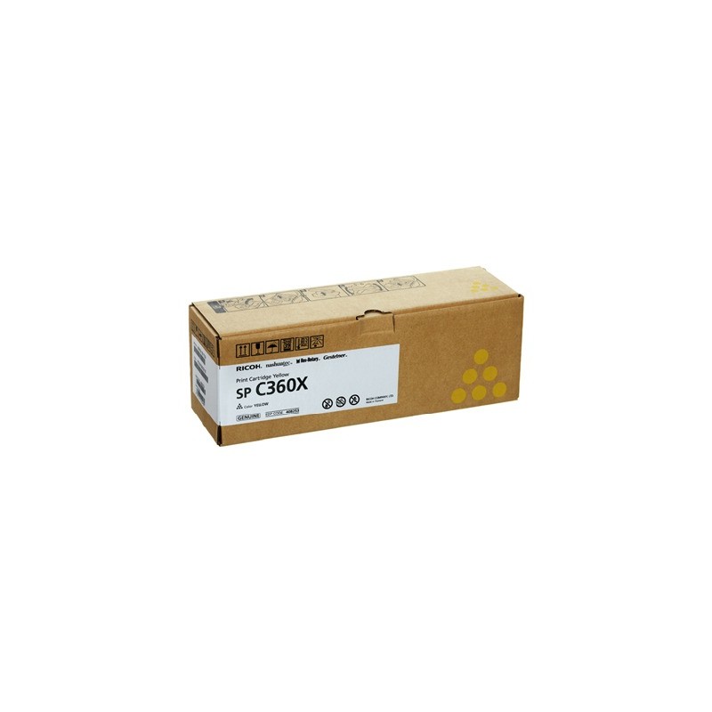 TONER ORIGINALE RICOH LANIER AFICIO SP C360X SP C361 GIALLO 408253