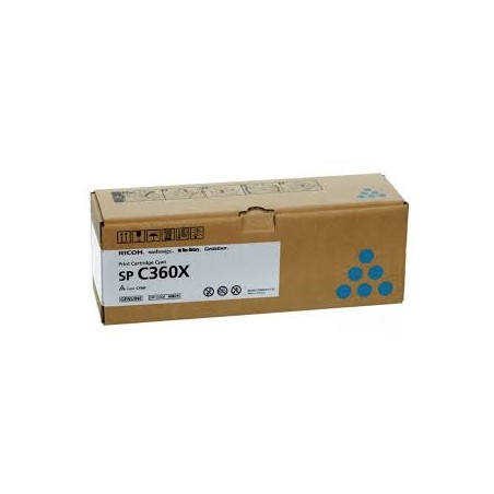 TONER ORIGINALE RICOH LANIER AFICIO SP C360X SP C361 CIANO 408251