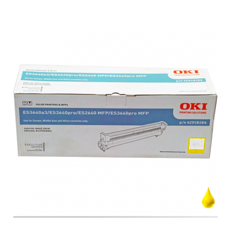 TONER ORIGINALE OKI 43837105 ES3640 A3/PRO GIALLO