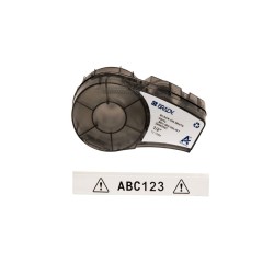 NASTRO COMPATIBILE PER ETICHETTE VINILE BRADY BMP21 M21-750-595-WT Testo nero su sfondo bianco