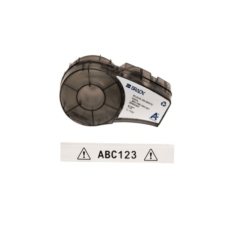 NASTRO COMPATIBILE PER ETICHETTE VINILE BRADY BMP21 M21-750-595-WT Testo nero su sfondo bianco