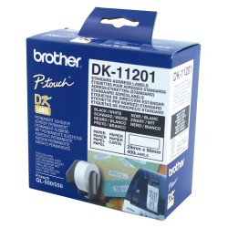 ETICHETTE ORIGINALI BROTHER DK11201 DK-11201 29mm X 90mm BIANCHE ROTOLO DA 400 PZ