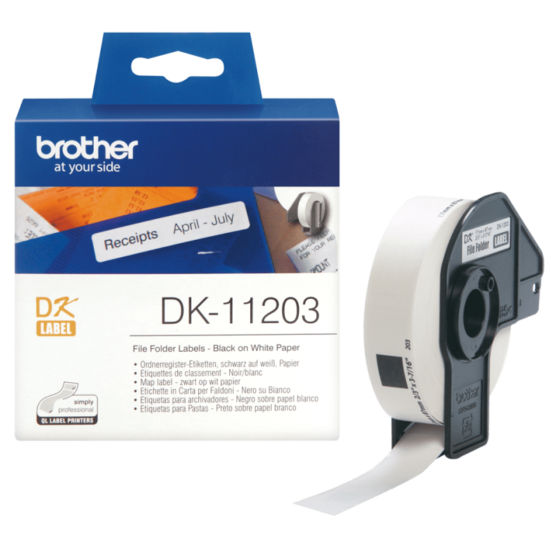 ETICHETTE ORIGINALI BROTHER PRETAGLIATE 17x87 mm DK11203 300 unità