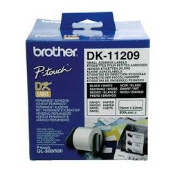 ETICHETTE ORIGINALI BROTHER DK11209 DK-11209 29mm 62mm 800pz