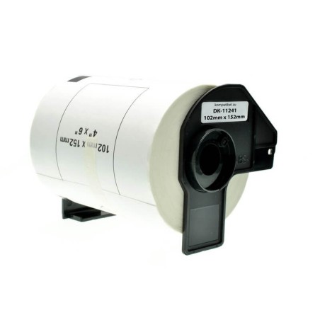 ETICHETTE COMPATIBILI BROTHER DK11241 DK-11241 152mm 102mm 200pz CON SUPPORTO
