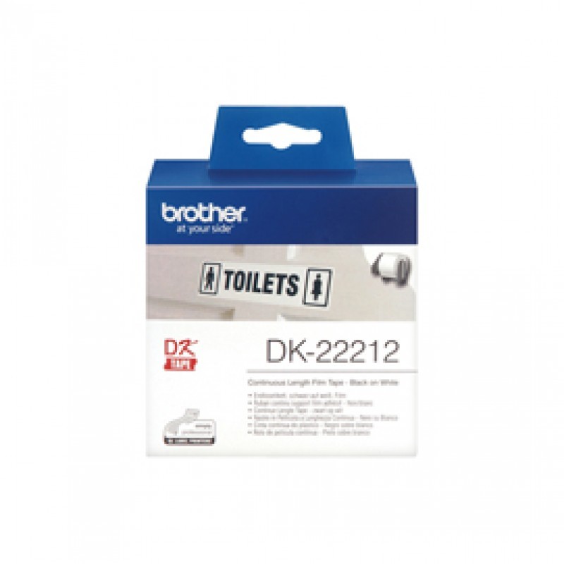 ETICHETTE ORIGINALI BROTHER DK22212 DK-22212 Larghezza 62 mm x 15,24 metri
