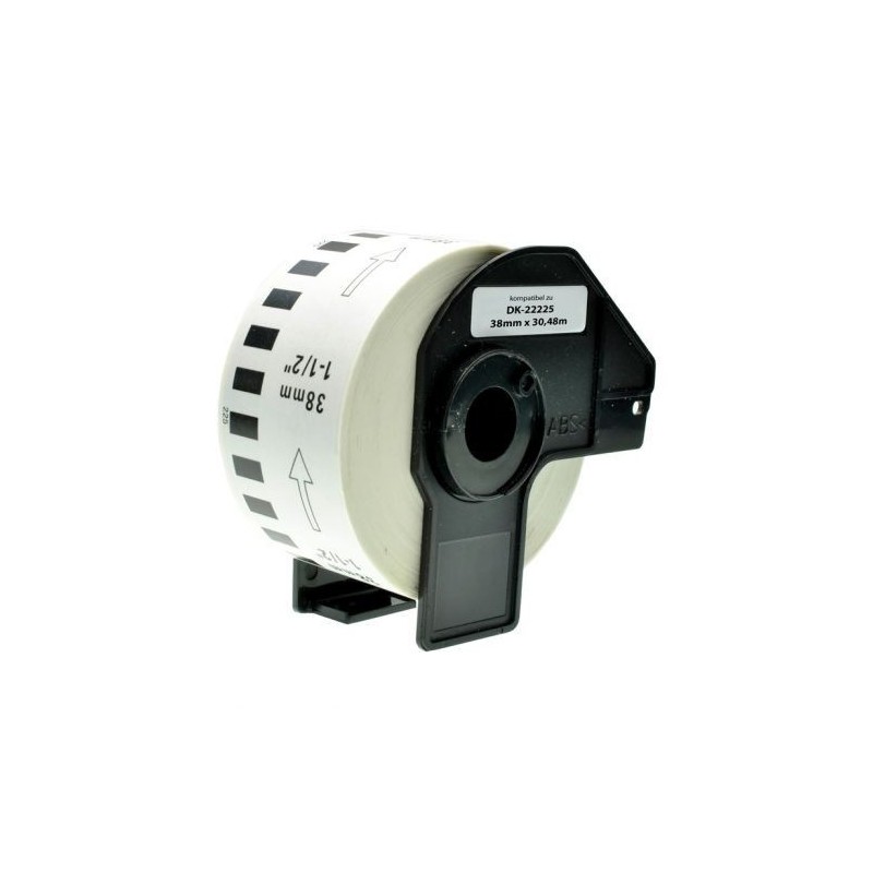 ETICHETTE COMPATIBILI BROTHER DK22225 DK-22225 30,48mm 38mm CON SUPPORTO
