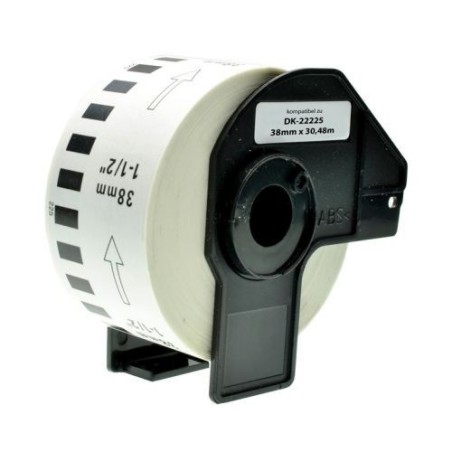 ETICHETTE COMPATIBILI BROTHER DK22225 DK-22225 30,48mm 38mm CON SUPPORTO
