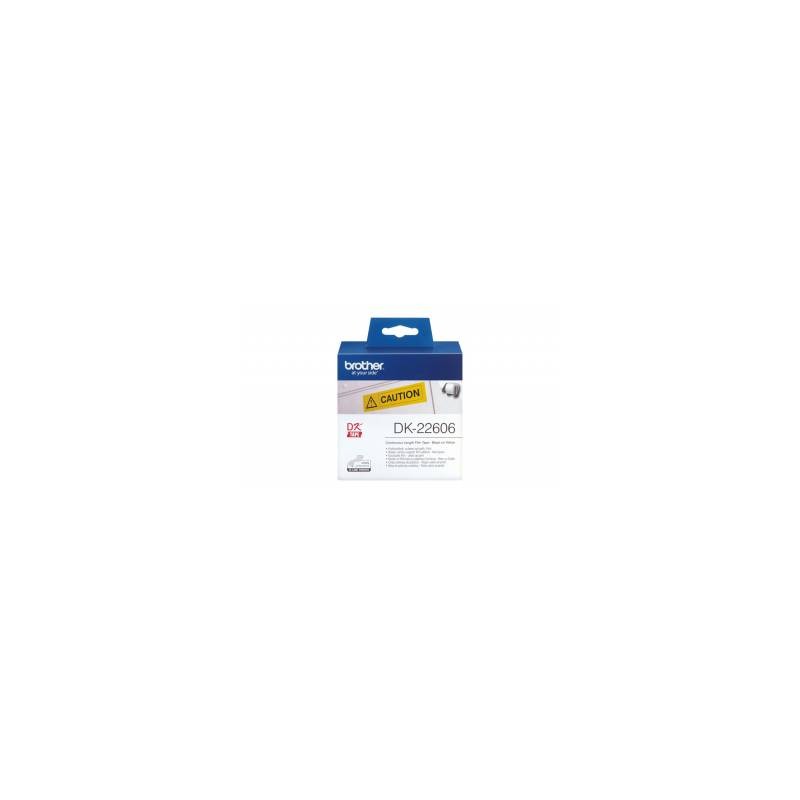 ETICHETTE ORIGINALI BROTHER DK22606 DK-22606 62 mm x 15,24 metri CON SUPPORTO