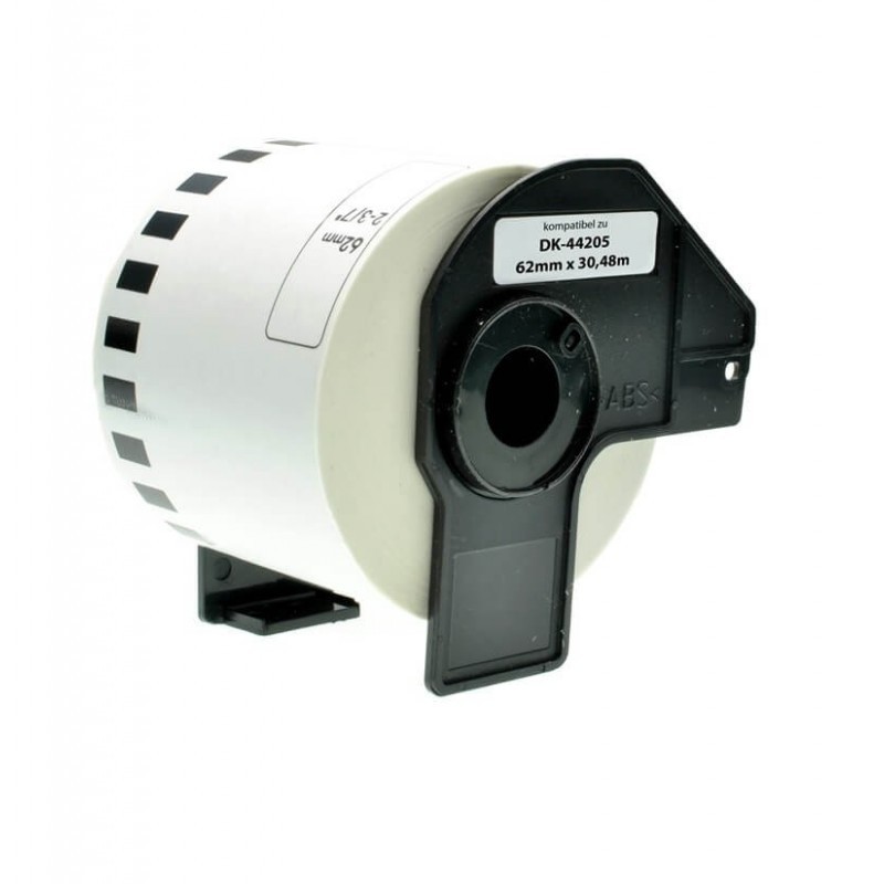 ETICHETTE COMPATIBILI BROTHER DK44205 DK-44205 30,48mm 62mm CON SUPPORTO