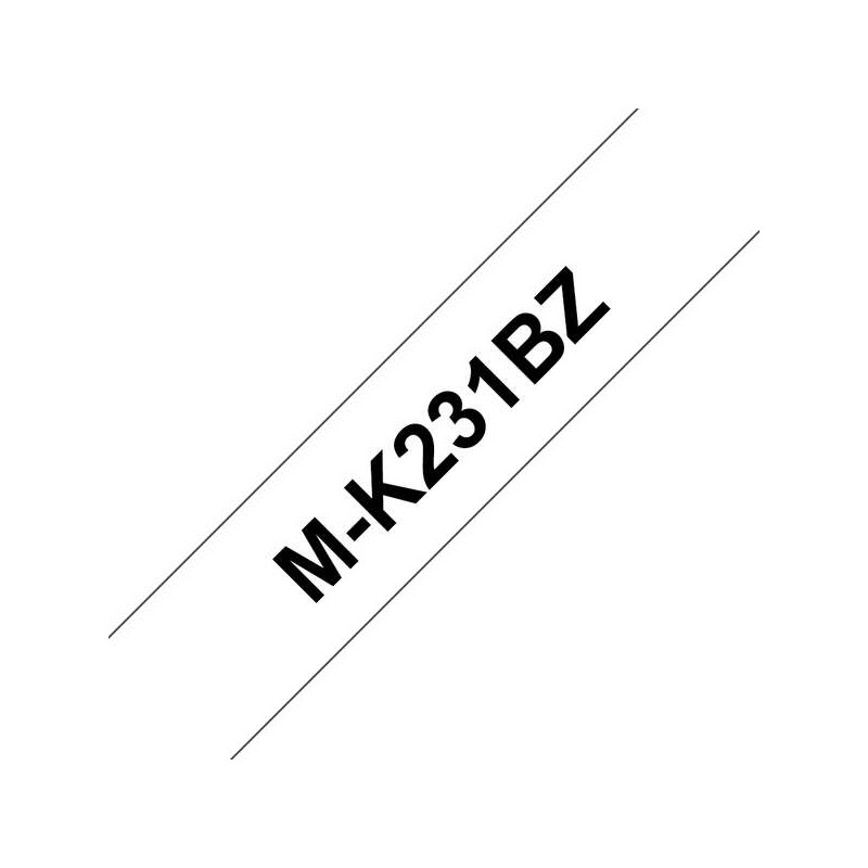 NASTRO ETICHETTE COMPATIBILI NON LAMINATO BROTHER MK231BK Larghezza 12 mm x 4 metri