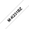 NASTRO ETICHETTE COMPATIBILI NON LAMINATO BROTHER MK231BK Larghezza 12 mm x 4 metri