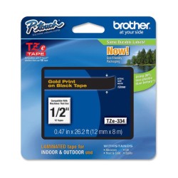 NASTRO ETICHETTE ORIGINALI LAMINATO BROTHER TZE334 Larghezza 12 mm x 8 metri