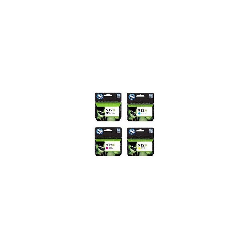 MULTIPACK 4PZ CARTUCCE ORIGINALI HP 912XL 3YP34AE 912 XL 3YP34A BCYM OfficeJet Pro 8022
