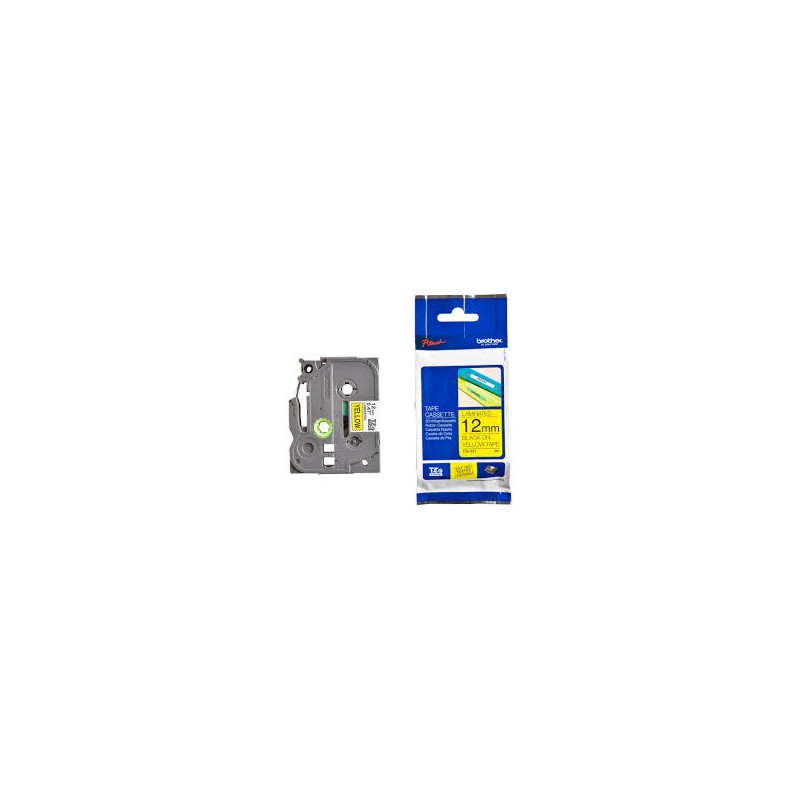NASTRO ETICHETTE ORIGINALE LAMINATO BROTHER TZE631 Larghezza 12 mm x 8 metri