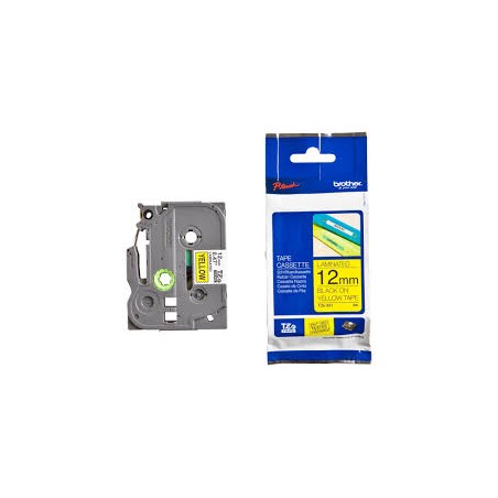 NASTRO ETICHETTE ORIGINALE LAMINATO BROTHER TZE631 Larghezza 12 mm x 8 metri