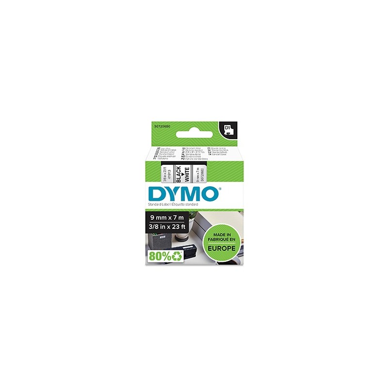 NASTRO ETICHETTE ORIGINALE DYMO LETRATAG S0720680 D1 40913 Larghezza 9MM 7MT DYR-40913