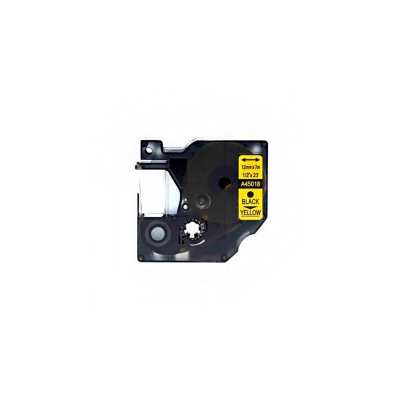 NASTRO ETICHETTE COMPATIBILI Dymo D1 45018 S0720580 Larghezza 12 mm x 7 metri