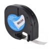 NASTRO ETICHETTE COMPATIBILE DYMO LETRATAG S0721510 DYR-91200 Testo nero su sfondo bianco