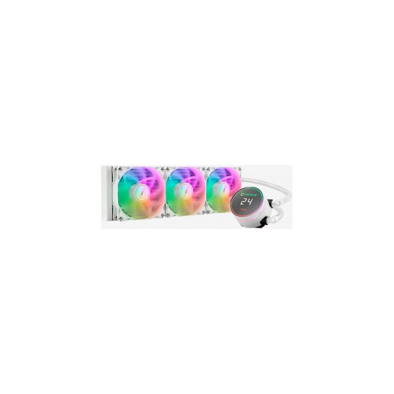 Unykach AquaStorm White 360 ​​​​Raffreddamento a liquido 3 ventole 1800 RPM UK353102  Pompa con portata 2500 RPM