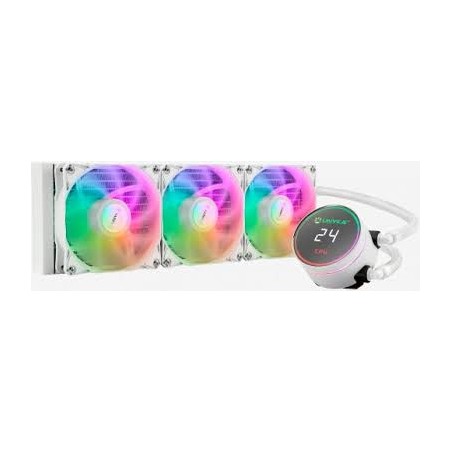 Unykach AquaStorm White 360 ​​​​Raffreddamento a liquido 3 ventole 1800 RPM UK353102  Pompa con portata 2500 RPM