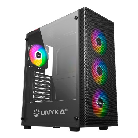 Case Unykach MIR 100 ATX, Micro ATX, ITX Lato in vetro temperato USB-A 2.0, 3.0 e audio UK511303