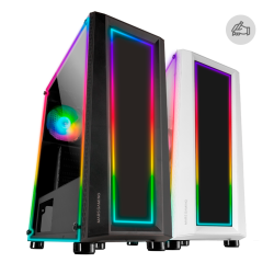 CASE MARS Gaming MC-ART Mid-Tower ATX Micro ATX Mini-ITX Vetro temperato frontale e laterale in cui puoi creare i tuoi disegni