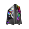 CASE MARS Gaming MC777 Infinity Mirror Mid-Tower Case ATX Micro ATX Mini-ITX Lato in vetro temperato Illuminazione ARGB