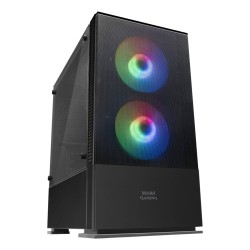 CASE MARS Gaming MCZ Mini Tower Box Micro ATX, Mini-ITX Pannello laterale in acrilico Illuminazione RGB