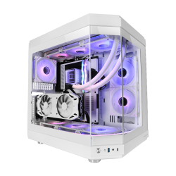 CASE MARS Gaming Premium MC-3T MC3TW Tre pannelli in vetro temperato Montaggio GPU verticale