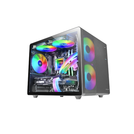 CASE MARS Gaming MC-400 Doppia fotocamera Raffreddamento triplo FRGB Finestra in vetro temperato