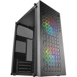 CASE MARS Gaming MC-CORE Mini Gaming Tower Griglia in rete metallica Finestra laterale 2 ventole FRGB