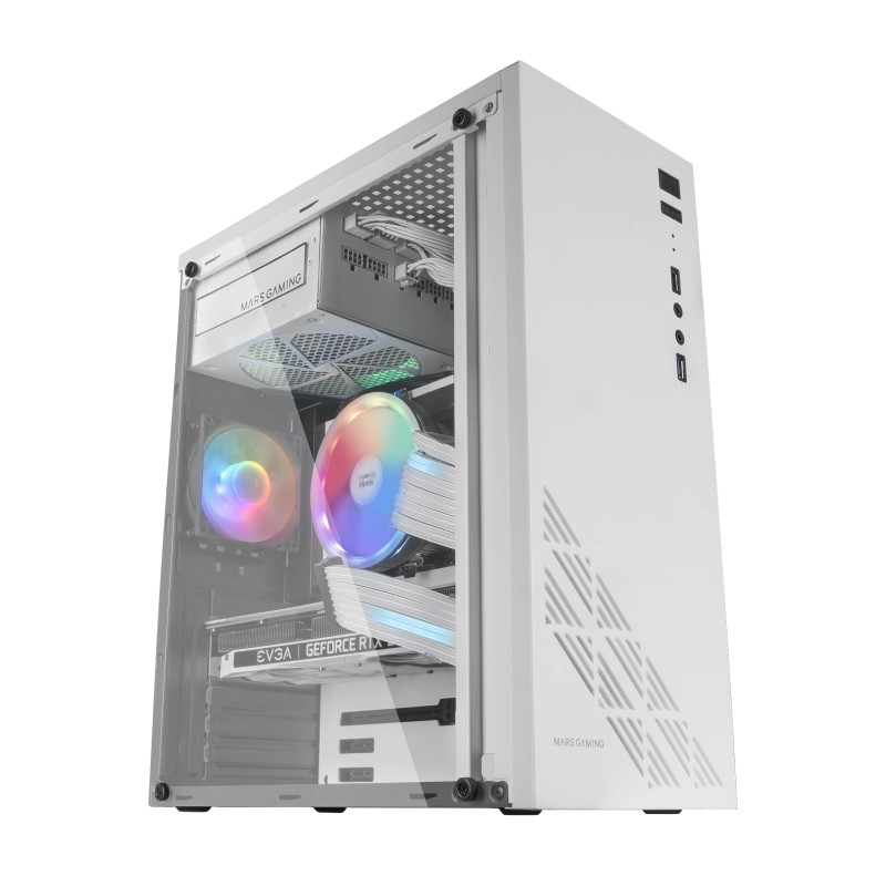 CASE MARS Gaming MC100W Mid-Tower Gaming Acciaio Ultraleggero Raffreddamento CONVECT-COOL avanzato
