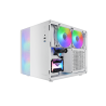 CASE MARS Gaming MC-400W Doppia fotocamera Raffreddamento triplo FRGB Finestra in vetro temperato