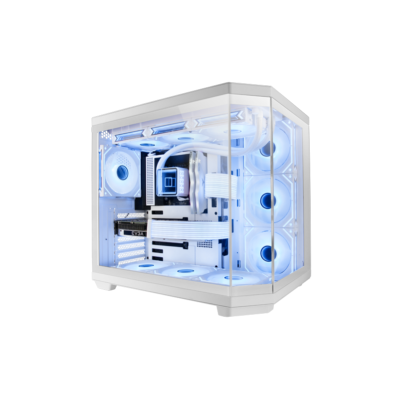 CASE MARS Gaming CUSTOM MC-3TCOREW Triplo vetro temperato Supporta 10 ventole