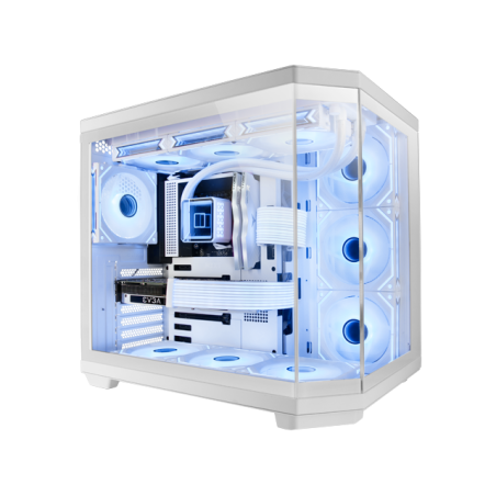 CASE MARS Gaming CUSTOM MC-3TCOREW Triplo vetro temperato Supporta 10 ventole