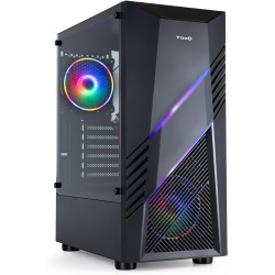 CASE TOOQ TQGCC102-B Gaming Biohazard ATX/Micro-ATX/Mini-ITX RGB Gaming Mid-Tower Case Pannello laterale vetro temperato