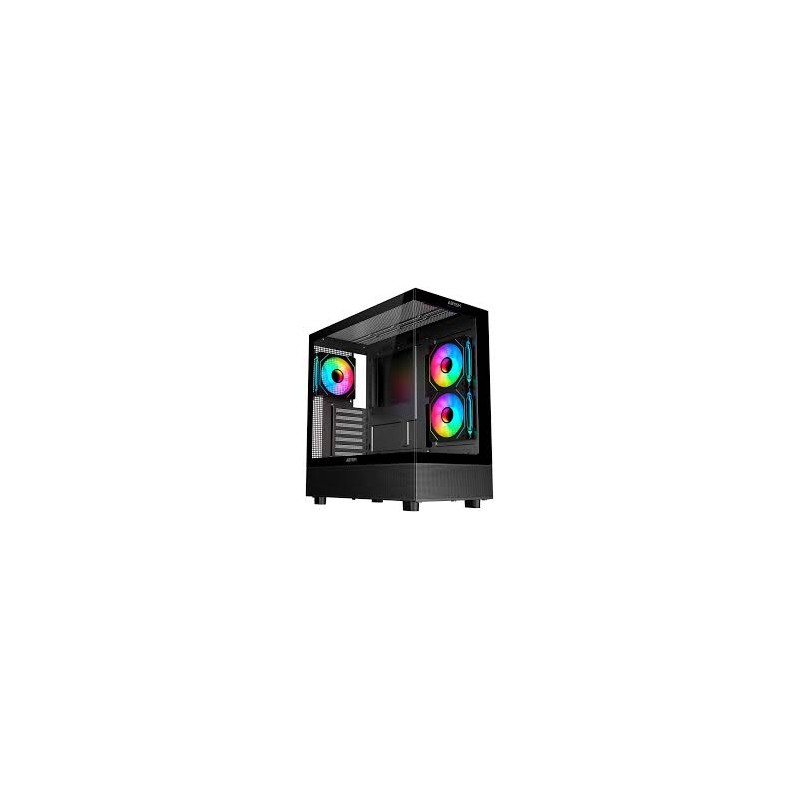 CASE ABYSM Danube Sava 285 BX203 AB128512 ARGB ATX, ITX, Micro ATX nero Vetro temperato laterale e anteriore 3,5" e 2,5"