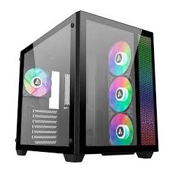 CASE ABYSM SAVA ARGB AB128511 Semi-Tower ATX Micro-ITX micro ATX Vetro temperato frontale laterale