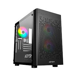 CASE ABYSM Danube Inva MX202 ITX Tower micro ATX Lato vetro temperato 3,5" e 2,5" USB-A USB-C e audio