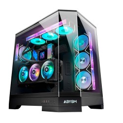 CASE ABYSM Danube SavaH600 Black Tower AB130211 E-ATX, ATX, ITX, Micro ATX Vetro temperato laterale e frontale