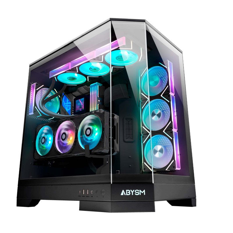 CASE ABYSM Danube SavaH600 Black Tower AB130211 E-ATX, ATX, ITX, Micro ATX Vetro temperato laterale e frontale