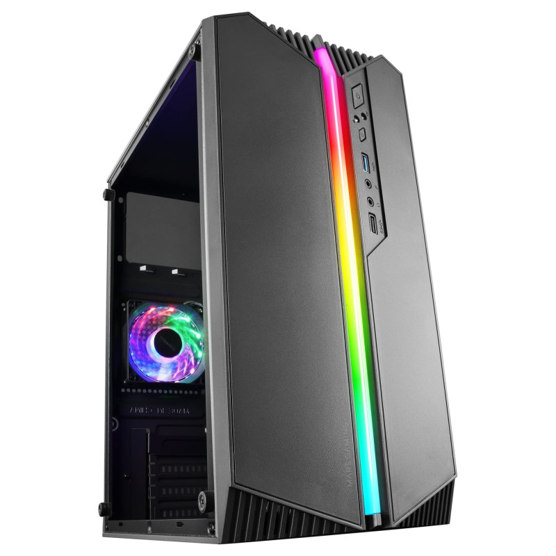 CASE GAMING MARS Gaming MC-S1 MCS1 Illuminazione ARGB 12 modalità NERO