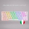 TASTIERA GAMING MECCANICA MARS MK60 MK60WBRIT Ultracompatta al 60% Illuminazione RGB Switch Antipolvere Tasti Undelete