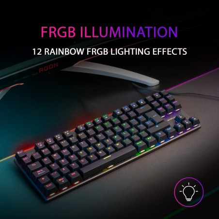 TASTIERA GAMING MECCANICA MARS MK80 MK80RIT TKL Compatta Illuminazione RGB Tasti Indelebili Switch Antipolvere