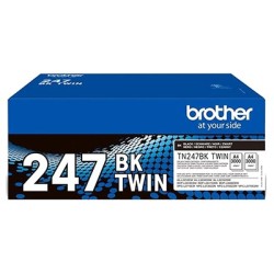BIPACK TONER ORIGINALE BROTHER TN-247BK TN247BKTWIN MFC-L3710 3K NERO