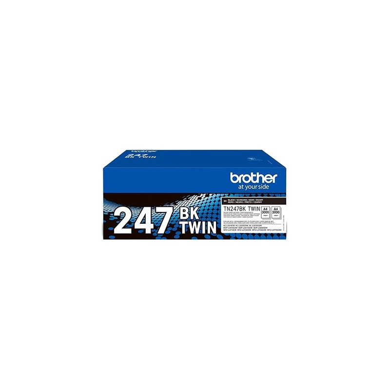 BIPACK TONER ORIGINALE BROTHER TN-247BK TN247BKTWIN MFC-L3710 3K NERO
