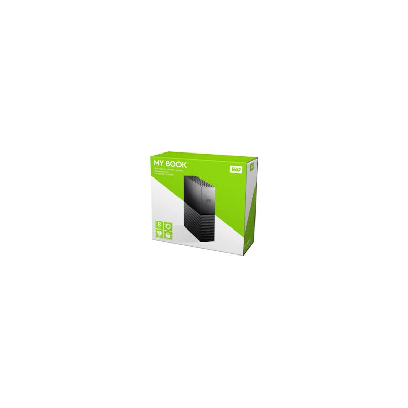 Disco rigido esterno WD My Book Essential da 3,5" 8 TB USB 3.0 - nero WDBBGB0080HBK-EESN