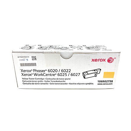 TONER ORIGINALE XEROX 106R02758 Phaser 6020 6022 GIALLO